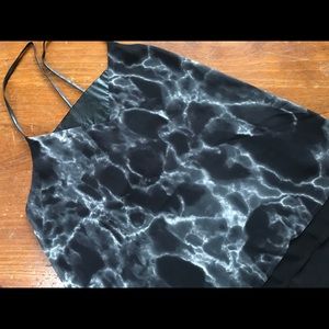 H&M faux leather and silk tank